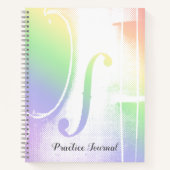 Praxisjournal für Violine Rainbow Notizblock (Vorderseite)