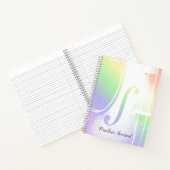 Praxisjournal für Violine Rainbow Notizblock (Innenseite)