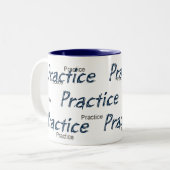 Praxiskaffee, Entwürfe durch JWB Zweifarbige Tasse (Vorderseite Links)