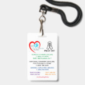 PRAY 1. JUGENDLICHES ABZEICHEN AUSWEIS (Rückseite mit Lanyard)