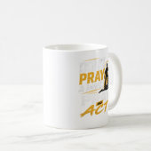 Pray & Act Kaffeetasse (VorderseiteRechts)