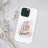 Pray Bloom Pink Rose Monogram Name essen Case-Mate iPhone Hülle