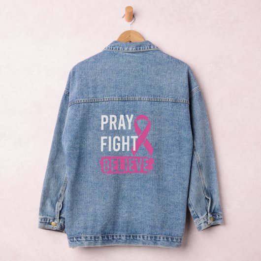 Pray Fight Believe  Jeansjacke (Hangar)