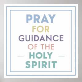 Pray For Guidance Of The Holy Spirit Minimalist Poster