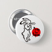 Pray for Japan(1 rabbit) Button (Vorne & Hinten)