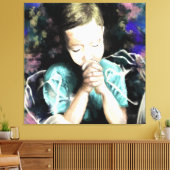 Pray for Peace Canvas Print - Hoffnung - Malerei Leinwanddruck (Insitu (Wohnzimmer))