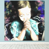 Pray for Peace Canvas Print - Hoffnung - Malerei Leinwanddruck (Insitu (Holzboden))