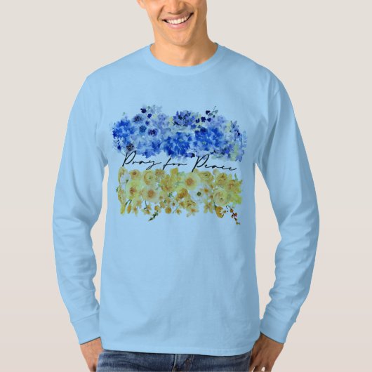 Pray for Peace & Peace in Ukraine & Watercolours. T-Shirt (Vorderseite)