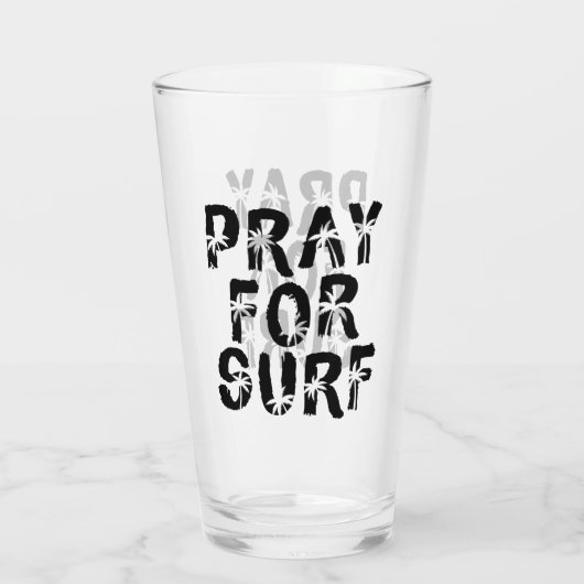 Pray For Surp Palm Tree Surfer Glas (Rückseite)