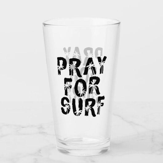 Pray For Surp Palm Tree Surfer Glas (Vorderseite)