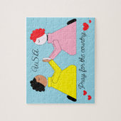 Pray for the Country & Hearts:  Light Blue Puzzle (Vertikal)
