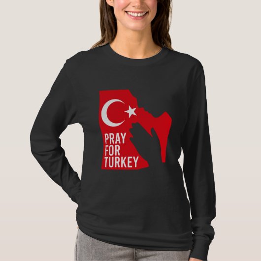 Pray For Turkey Pray For Türkiye I Stand With Turk T-Shirt (Vorderseite)