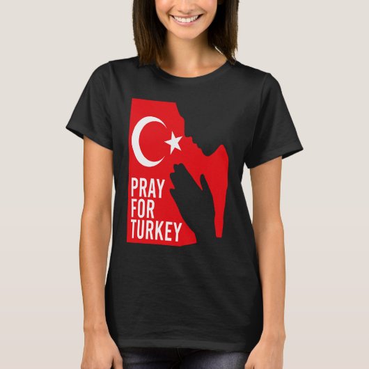 Pray For Turkey Pray For Türkiye I Stand With Turk T-Shirt (Vorderseite)