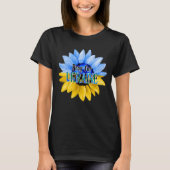 Pray For Ukraine Blue And Yellow Sunflower T-Shirt (Vorderseite)
