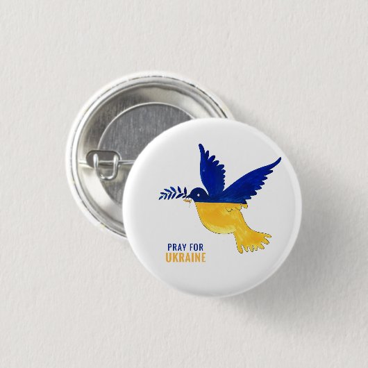 Pray for Ukraine Button (Vorne & Hinten)