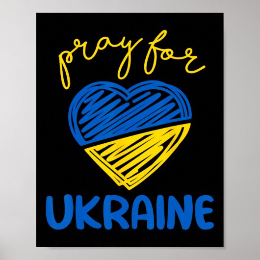 Pray For Ukraine - I Stand With Ukraine - Support  Poster (Vorne)