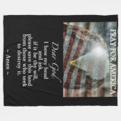 PRAY für AMERIKA Fleecedecke (Vorderseite (Horizontal))