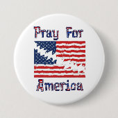 PRAY FÜR AMERIKA - Not leidende, gespaltene amerik Button (Vorderseite)