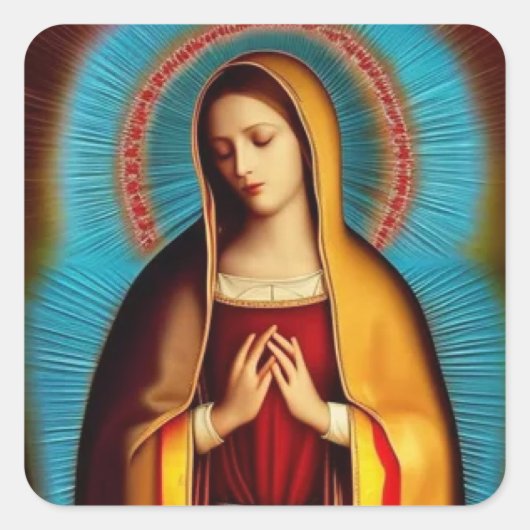 PRAY FÜR DEN WELTFRIEDEN QUADRATISCHER AUFKLEBER (Vorderseite)