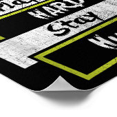 Pray Hard Play Hard Stay Humble Motivational Poster (Ecke)