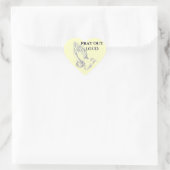 PRAY Herz-Aufkleber (Tasche)