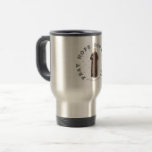 Pray Hope Don't Worry Padre Pio Travel Mug Reisebecher (Vorderseite Links)