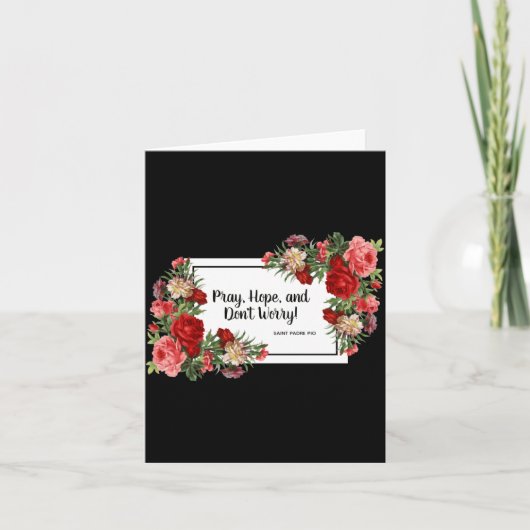 Pray Hope Dont Worry St Padre O Religious Karte (Vorderseite)