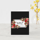 Pray Hope Dont Worry St Padre O Religious Karte (Gelbe Blume)