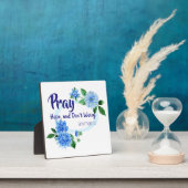 PRAY HOPE MACHT SICH KEINE SORGEN Blume Fotoplatte (InSitu)