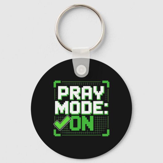 Pray Mode On Christian Gamer Graphic Schlüsselanhänger (Vorderseite)