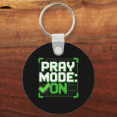 Pray Mode On Christian Gamer Graphic Schlüsselanhänger (Vorderseite)