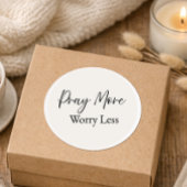 Pray More Worry Less – Minimal Christian Sticker