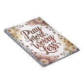 Pray more worry less notebook notizblock (Rechte Seite)
