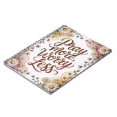 Pray more worry less notebook notizblock (Linke Seite)