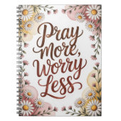 Pray more worry less notebook notizblock (Vorderseite)