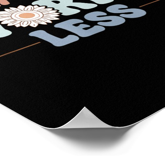 Pray More Worry Less Sunflower Motivation Poster (Ecke)