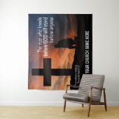 PRAY OHNE AUFNAHME Christlicher Kirchenmauer Kunst Wandteppich (Beispiel)