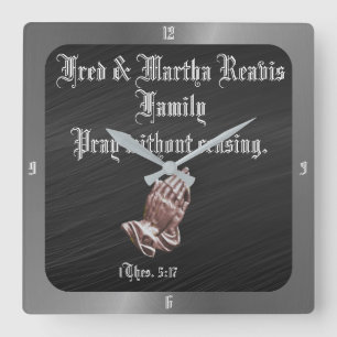 PRAY OHNE AUFNAHME QUADRATISCHE WANDUHR