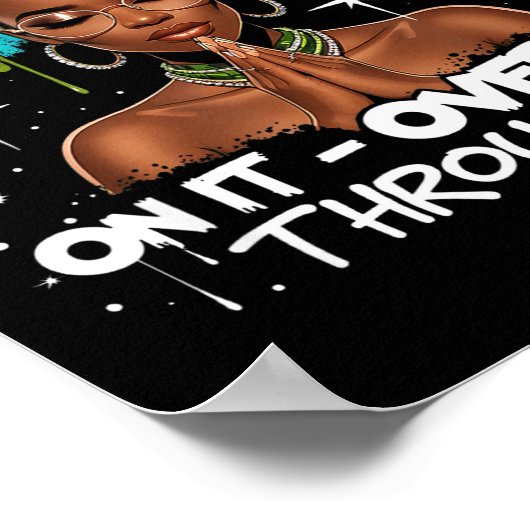 Pray On It Over Through Faith Melanin Queen Christ Poster (Ecke)