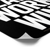 Pray Plan Work Win- Faith Hustle Christian Motivat Poster (Ecke)