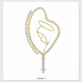 PRAY THE DAILY ROSARY JUNGFRAU MARY CATHOLIC AUFKLEBER (Blatt)