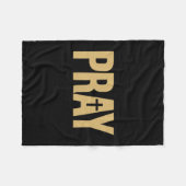 Pray The Word Pray On A Tee Fleecedecke (Vorderseite (Horizontal))