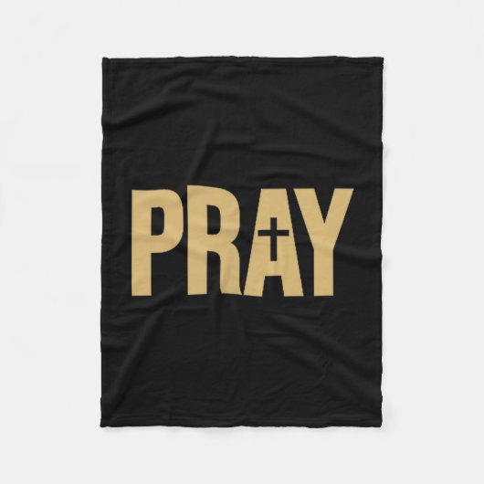 Pray The Word Pray On A Tee Fleecedecke (Vorderseite)
