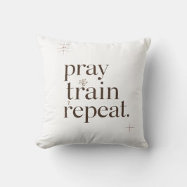 Pray Train Repeat Mug – Christian Fitness Motivati Kissen