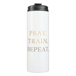 Pray Train Repeat Mug – Christian Fitness Motivati Thermosbecher