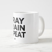 Pray Train Repeat Tasse – Christliche Fitness-Moti (Vorderseite Rechts)