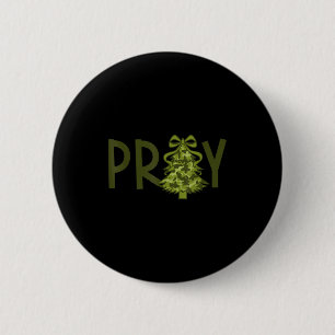 Pray Tree Weihnachten Camo Christlich Weihnachten Button