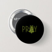 Pray Tree Weihnachten Camo Christlich Weihnachten  Button (Vorne & Hinten)