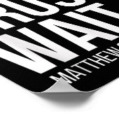 Pray. Trust. Wait. Christian Religious Verse Matth Poster (Ecke)