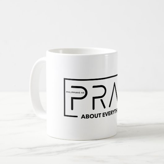 PRAY ÜBER ALLES KAFFEETASSE (Vorderseite Links)